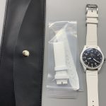 A date window on the dial, and a case rated to 100 metres of water resistance