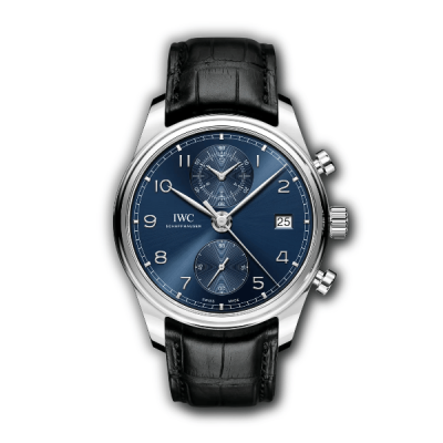 Portugieser Chronograph Classic IW390303 replica, steel blue dial at 42mm