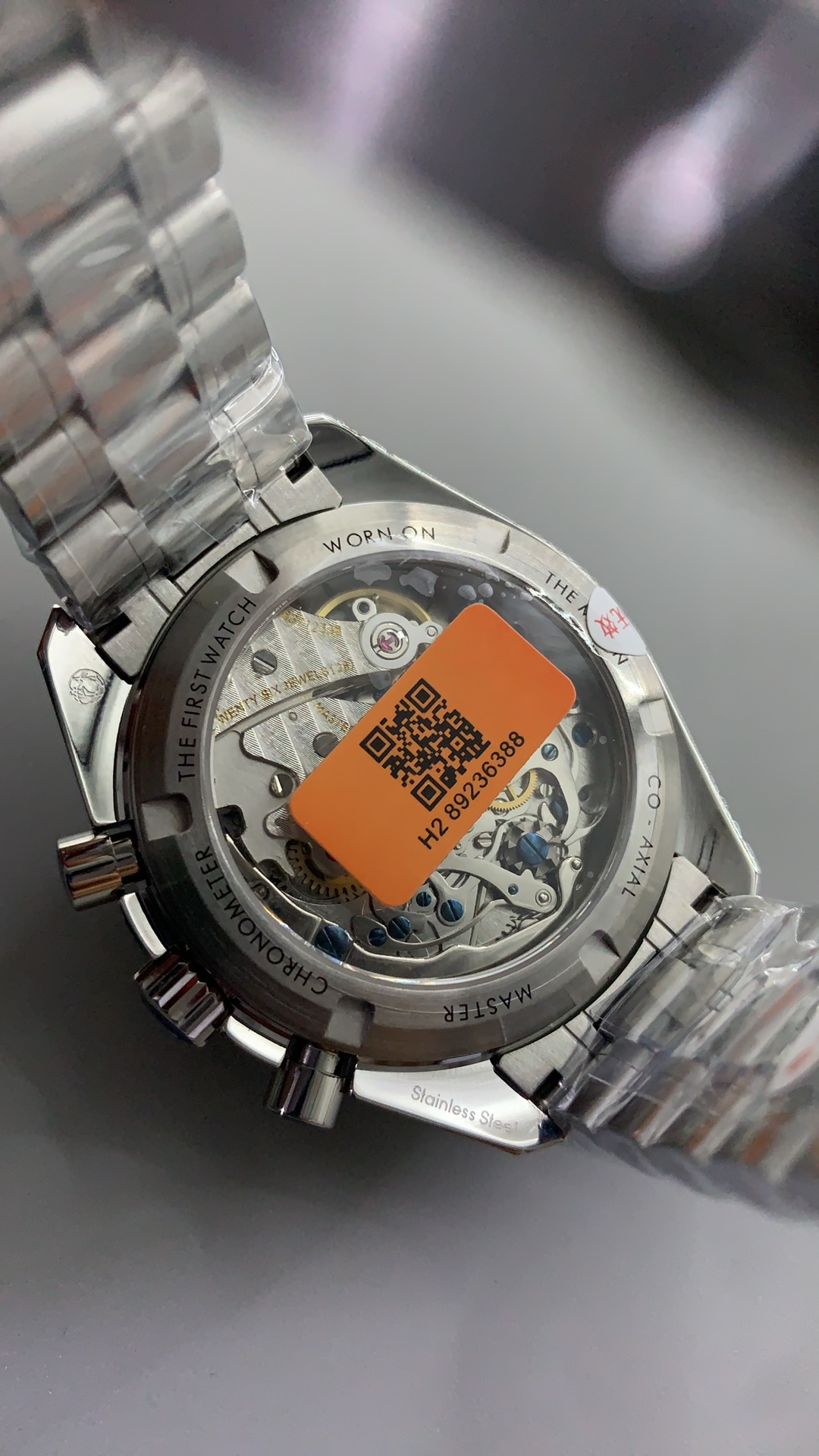 Omega Speedmaster Moonwatch Canopus Gold replica, domed sapphire, AR coating both sides crystal