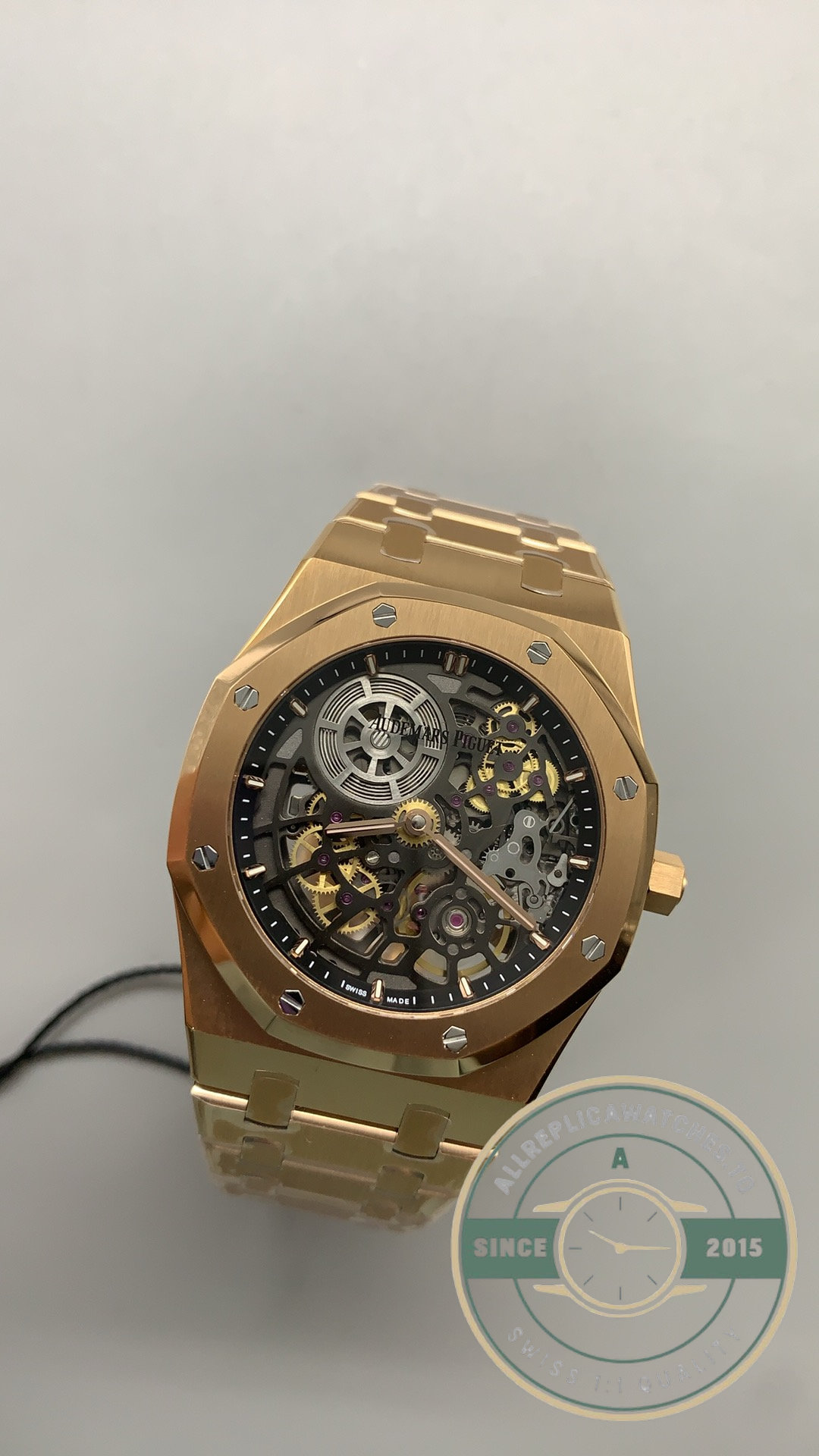 1 to 1 Audemars Piguet Royal Oak Jumbo Extra-Thin Openworked 39mm Rose Gold 50th Anniversary Ref.16204OR.OO.1240OR.01 - Image 3