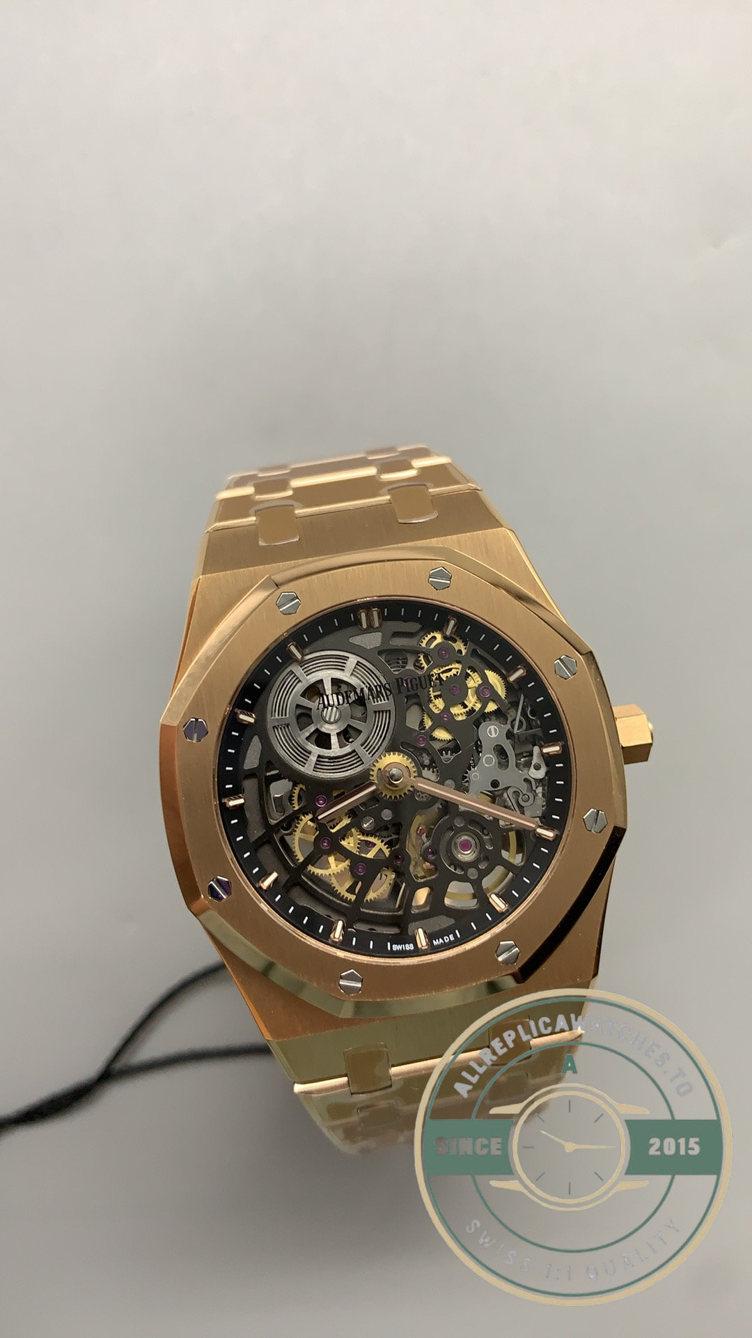 1 to 1 Audemars Piguet Royal Oak Jumbo Extra-Thin Openworked 39mm Rose Gold 50th Anniversary Ref.16204OR.OO.1240OR.01 - Image 4