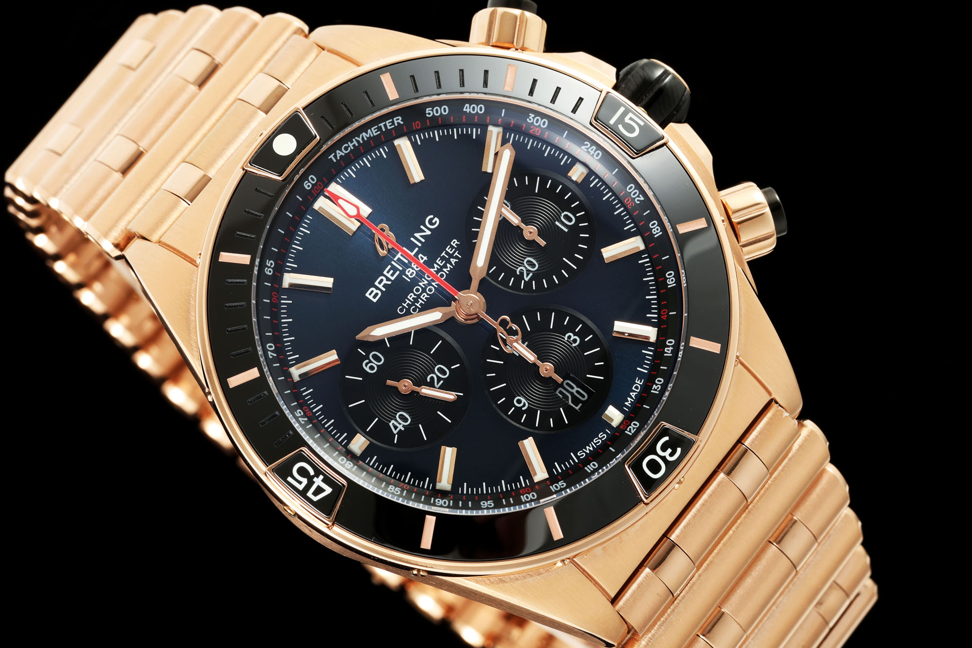 1 to 1 Breitling Super Chronomat B01 44mm Ref.RB01362A1C1R1 Red Gold - Image 7