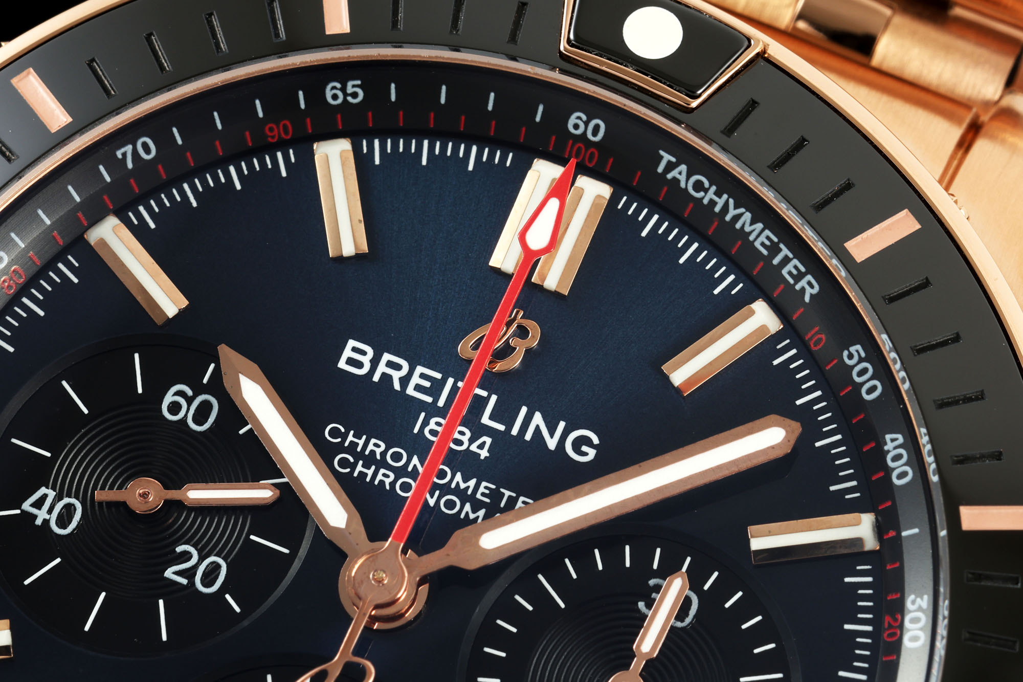 1 to 1 Breitling Super Chronomat B01 44mm Ref.RB01362A1C1R1 Red Gold - Image 9