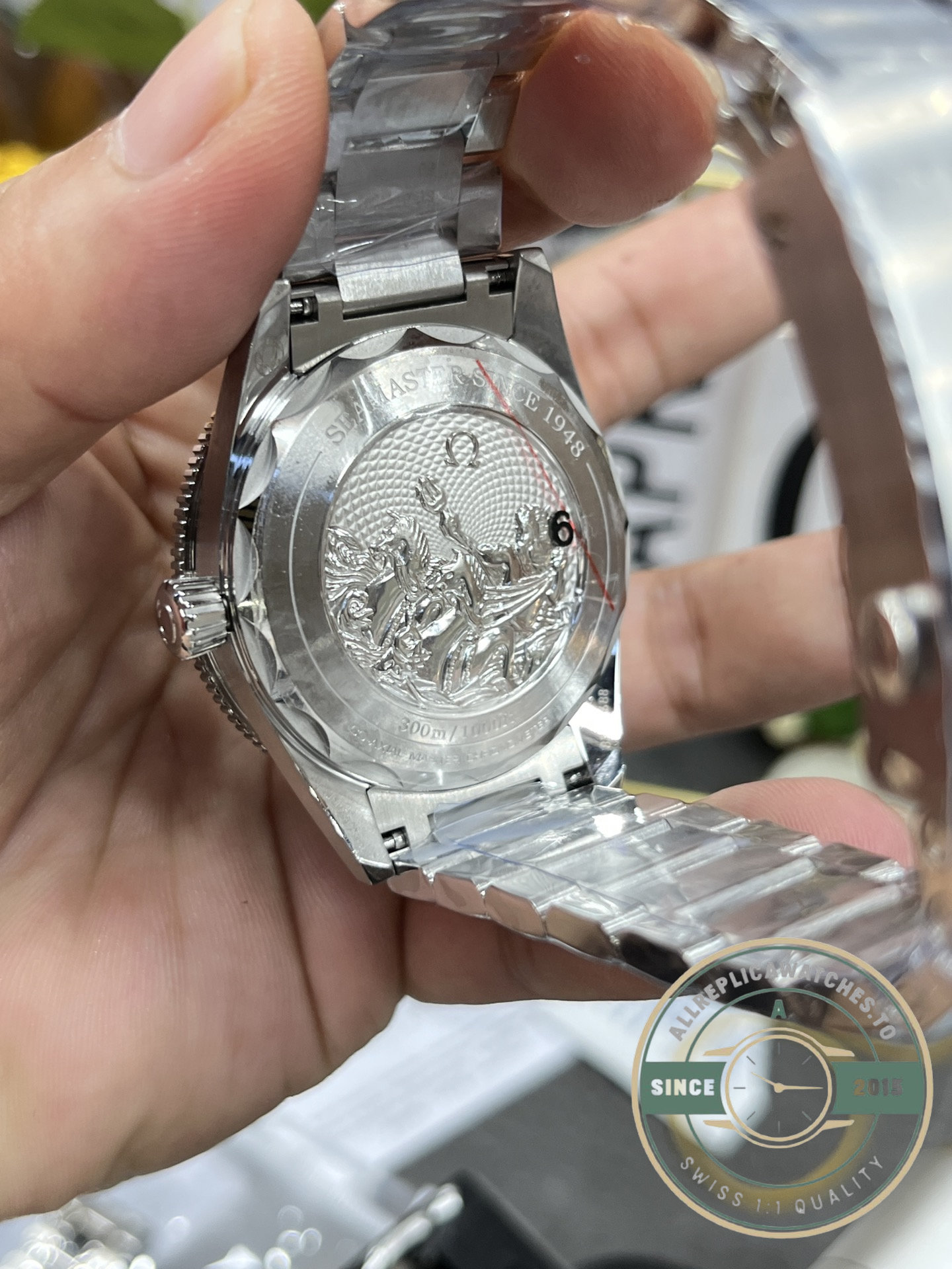 Omega's Cal. 8900 architecture is the reference point for this super clone Seamaster 300 movement