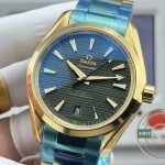 18K gold treatment on an Omega Seamaster Aqua Terra 150M clone, the dressier end of the line