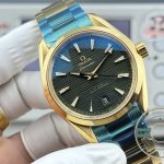 VS8900 clone movement, the mechanical heart of this gold Omega Aqua Terra 150M build