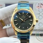 VSF-assembled gold Omega Seamaster Aqua Terra 150M superclone with the VS8900 fitted