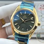 48-hour power reserve from the VS8900 inside this 18K gold Aqua Terra clone