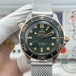 Sunburst gradient moving from forest to emerald across the green Seamaster superclone