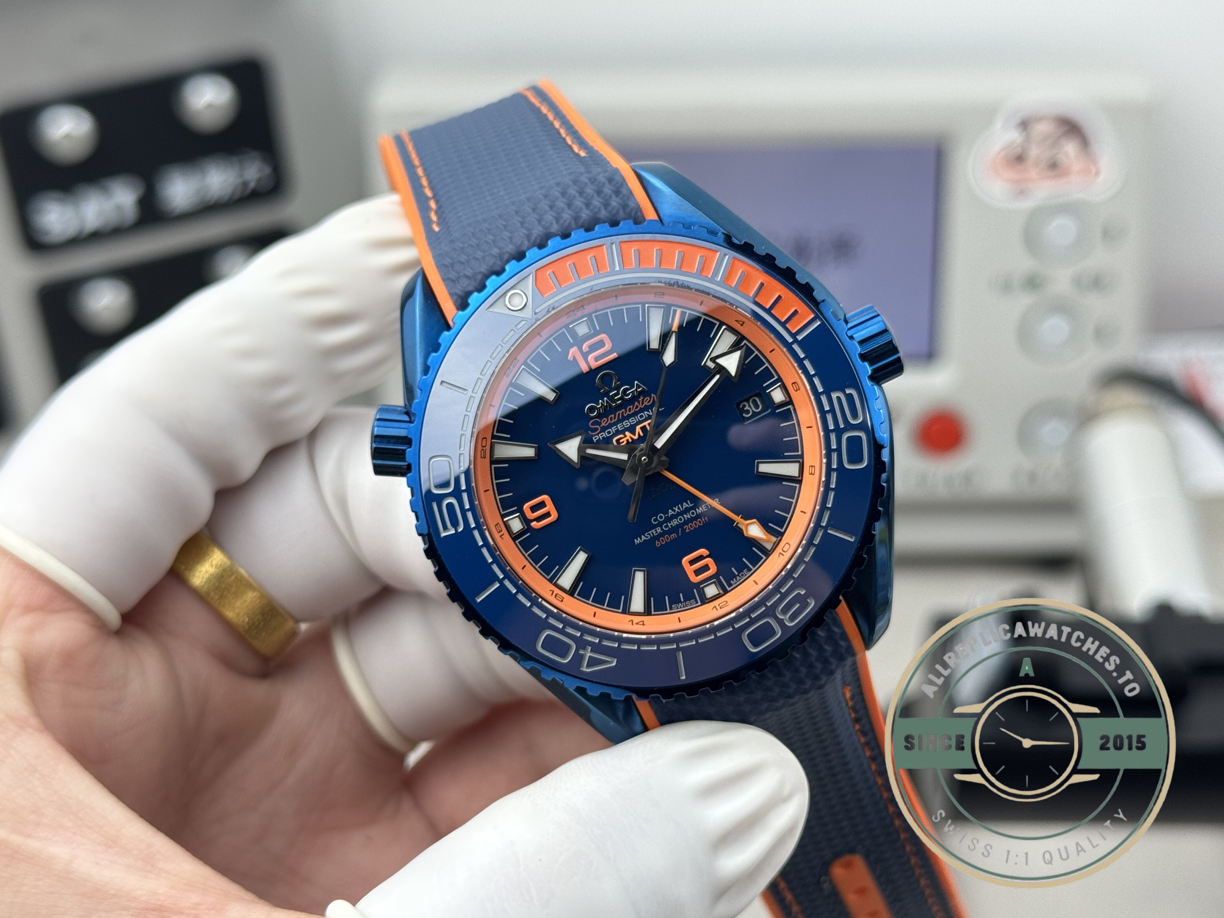 Planet Ocean 600M, the tool end of the Omega Seamaster range, in Big Blue clone form