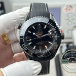 Matte black ceramic surface absorbing light instead of reflecting it, superclone Omega Seamaster