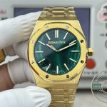 Replica Audemars Piguet Royal Oak 41mm Yellow Gold Green Dial Ref.15513BA.OO.1320BA.01 - Thumbnail Image 2