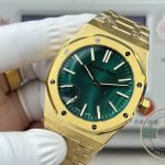 Replica Audemars Piguet Royal Oak 41mm Yellow Gold Green Dial Ref.15513BA.OO.1320BA.01 - Thumbnail Image 4
