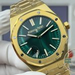 Replica Audemars Piguet Royal Oak 41mm Yellow Gold Green Dial Ref.15513BA.OO.1320BA.01 - Thumbnail Image 5