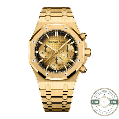 Audemars Piguet Royal Oak Chronograph 26240BA super clone, yellow gold-tone – front view