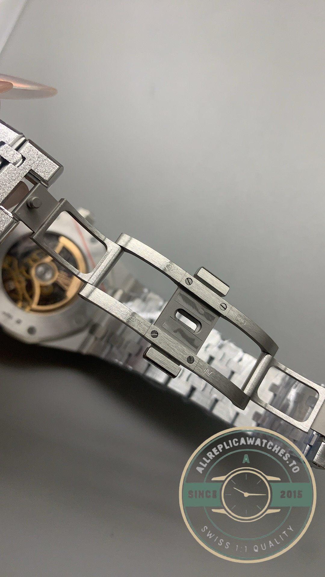 Replica Audemars Piguet Royal Oak Frosted Gold Rainbow Skeleton Ref.15412BC.YG.1224BC.03-B - Image 10