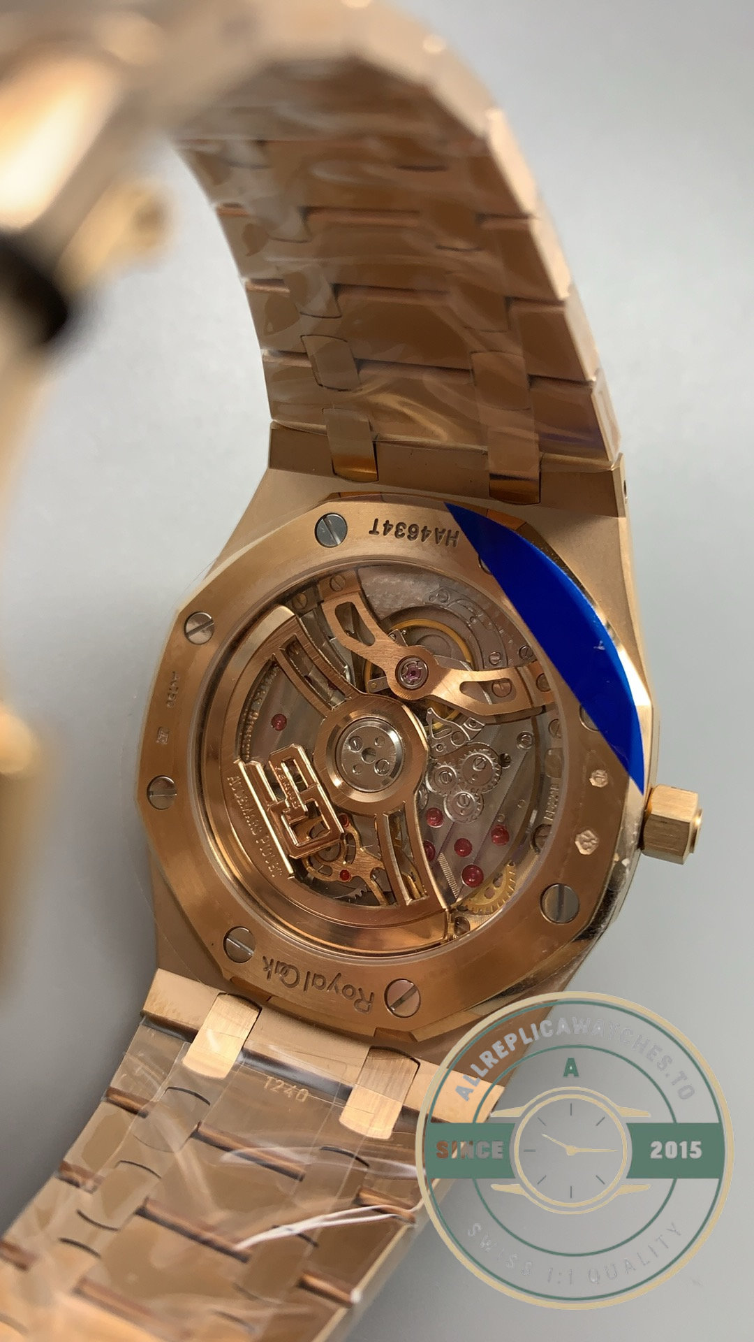 Replica Audemars Piguet Royal Oak Jumbo Extra-Thin 39mm Rose Gold Grey Dial Ref.16202OR.OO.1240OR.01 - Image 7