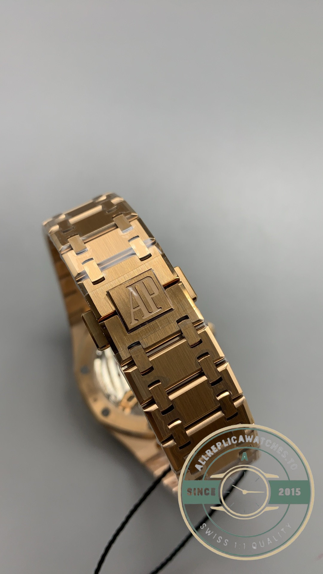 Replica Audemars Piguet Royal Oak Jumbo Extra-Thin 39mm Rose Gold Grey Dial Ref.16202OR.OO.1240OR.01 - Image 8