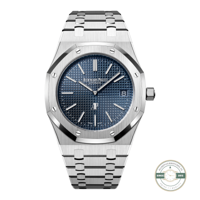 Audemars Piguet Royal Oak Jumbo 15202IP replica, blue dial – front view