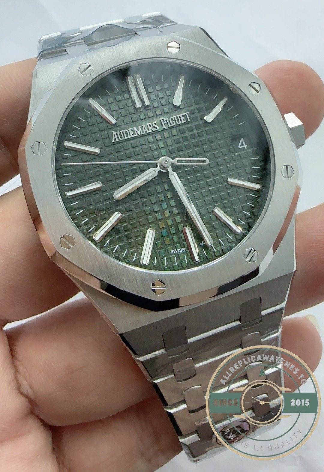 Super Clone Audemars Piguet Royal Oak Green Dial 15510ST.OO.1320ST.09 41mm - Image 11