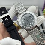 Grey dial of the superclone Omega Seamaster Diver 300M in its 60 Years of James Bond dress