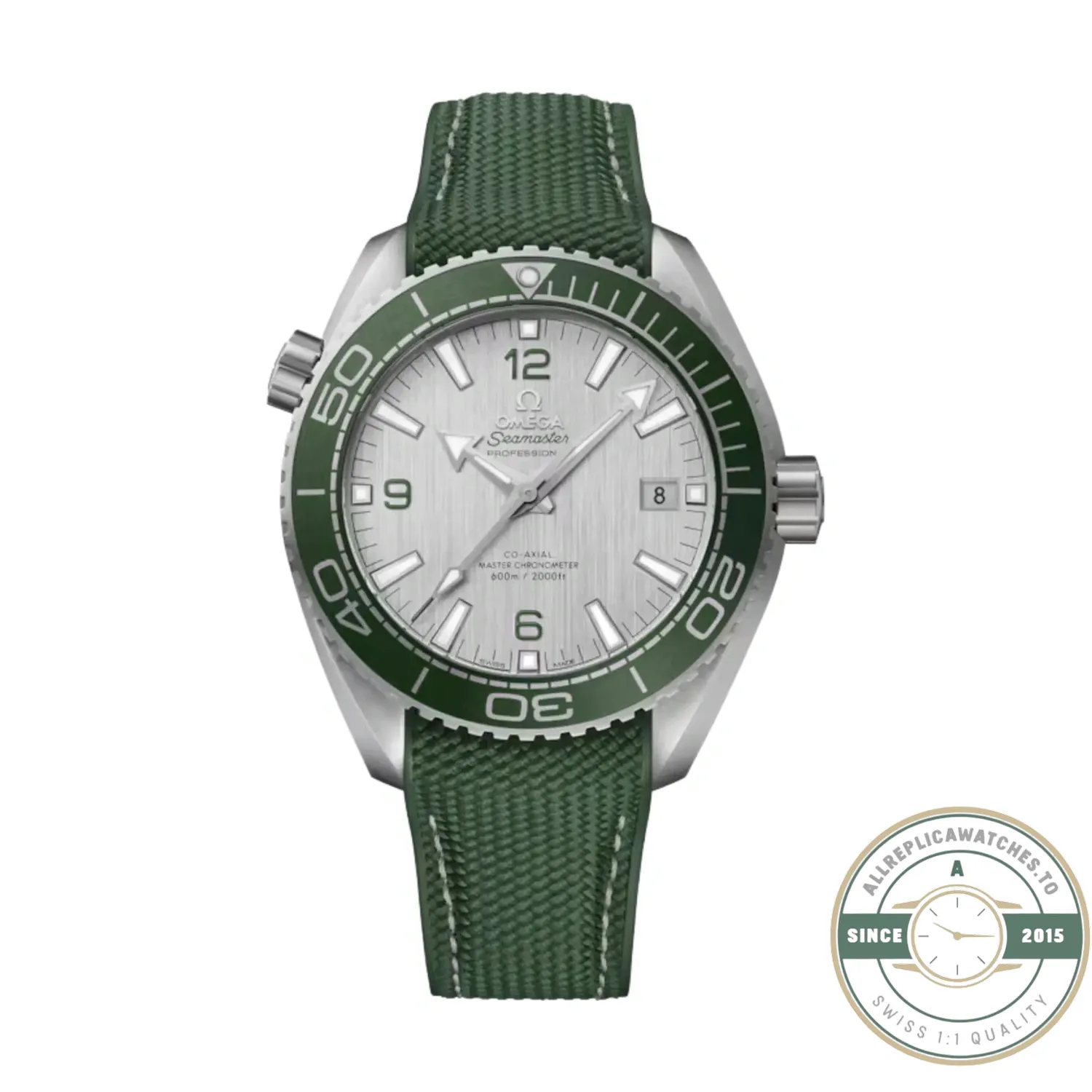 Omega Seamaster Planet Ocean 600M superclone with green bezel, Ref.215.32.44.21.06.001