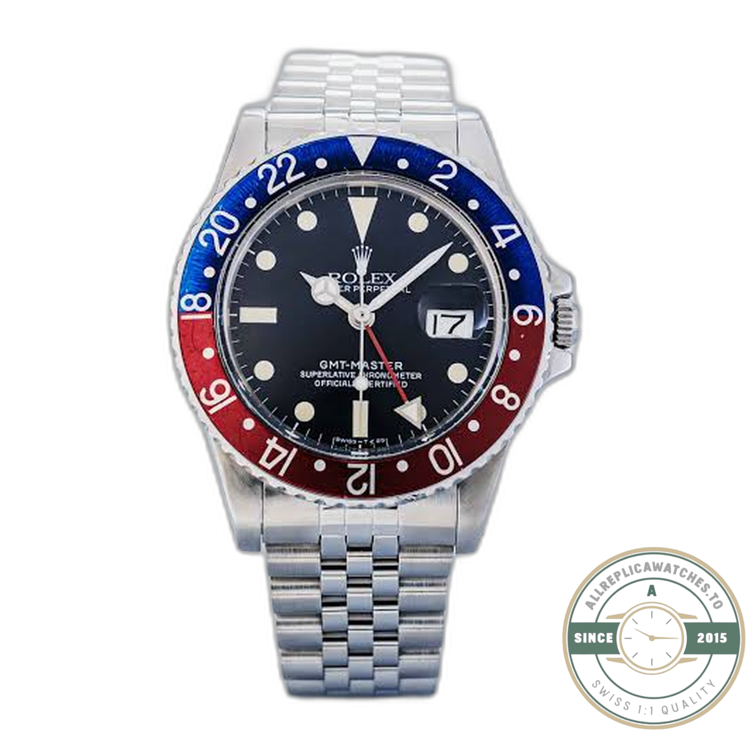 Rolex GMT-Master 16750 Pepsi replica – front view