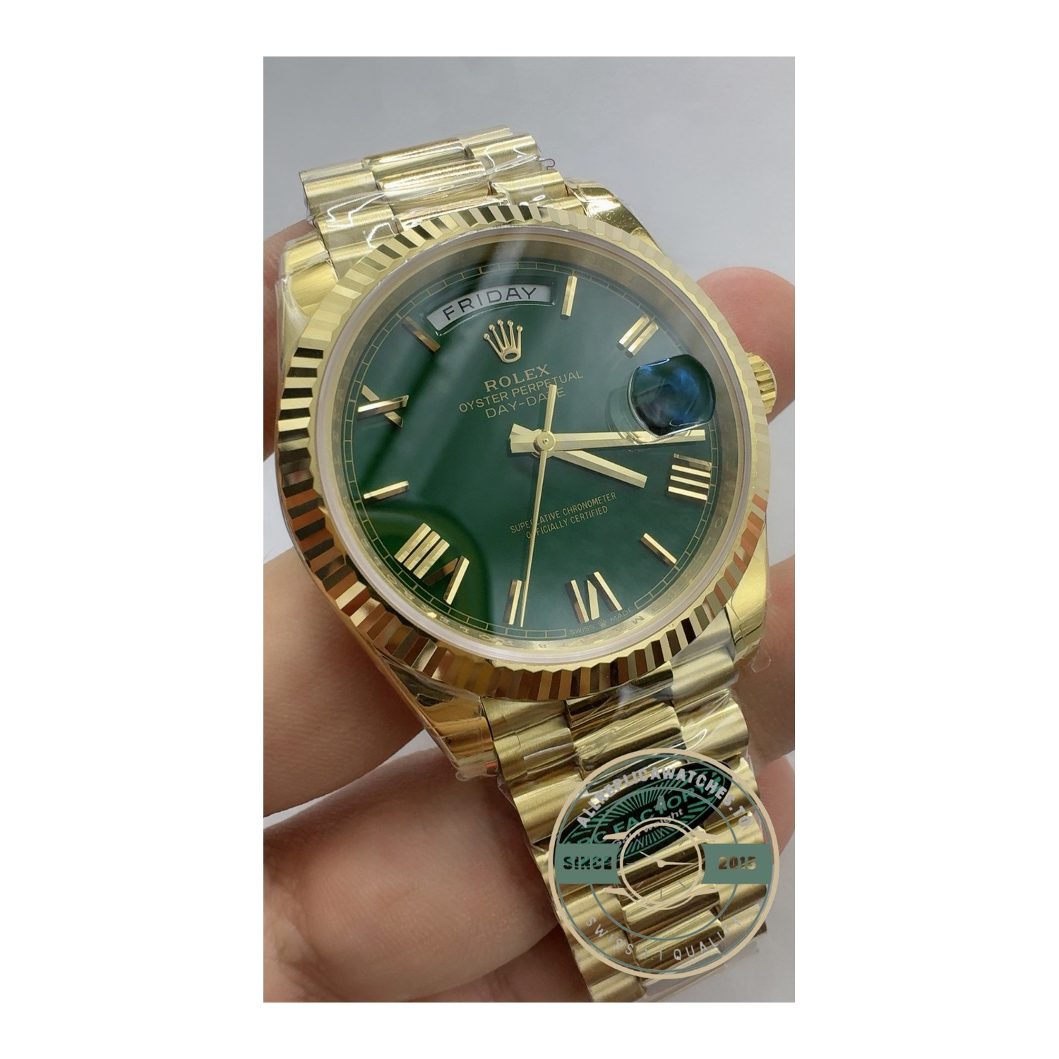 Replica Rolex Oyster Perpetual Day-Date 40mm, Ref.228238-0061 Green Dial - Image 11