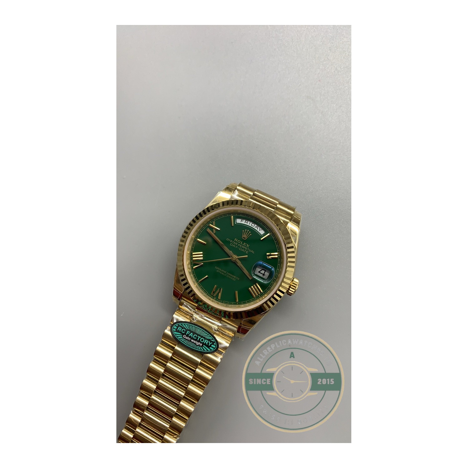 Replica Rolex Oyster Perpetual Day-Date 40mm, Ref.228238-0061 Green Dial - Image 3