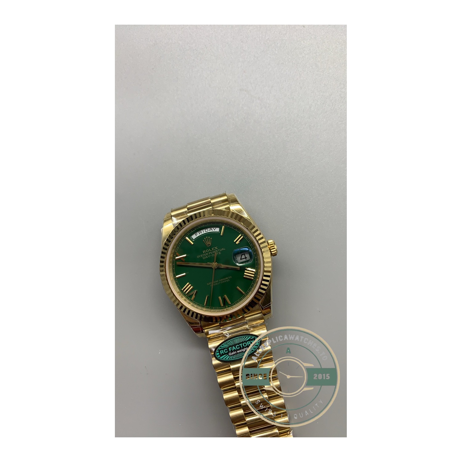 Replica Rolex Oyster Perpetual Day-Date 40mm, Ref.228238-0061 Green Dial - Image 4