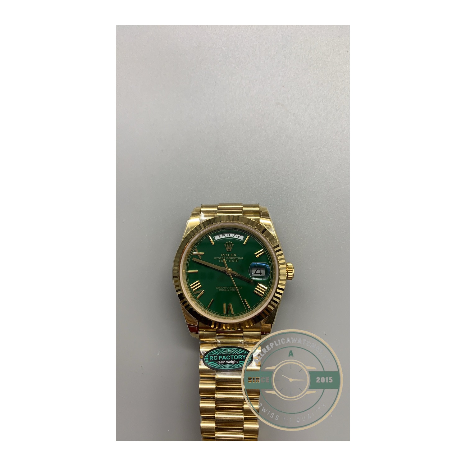 Replica Rolex Oyster Perpetual Day-Date 40mm, Ref.228238-0061 Green Dial - Image 6
