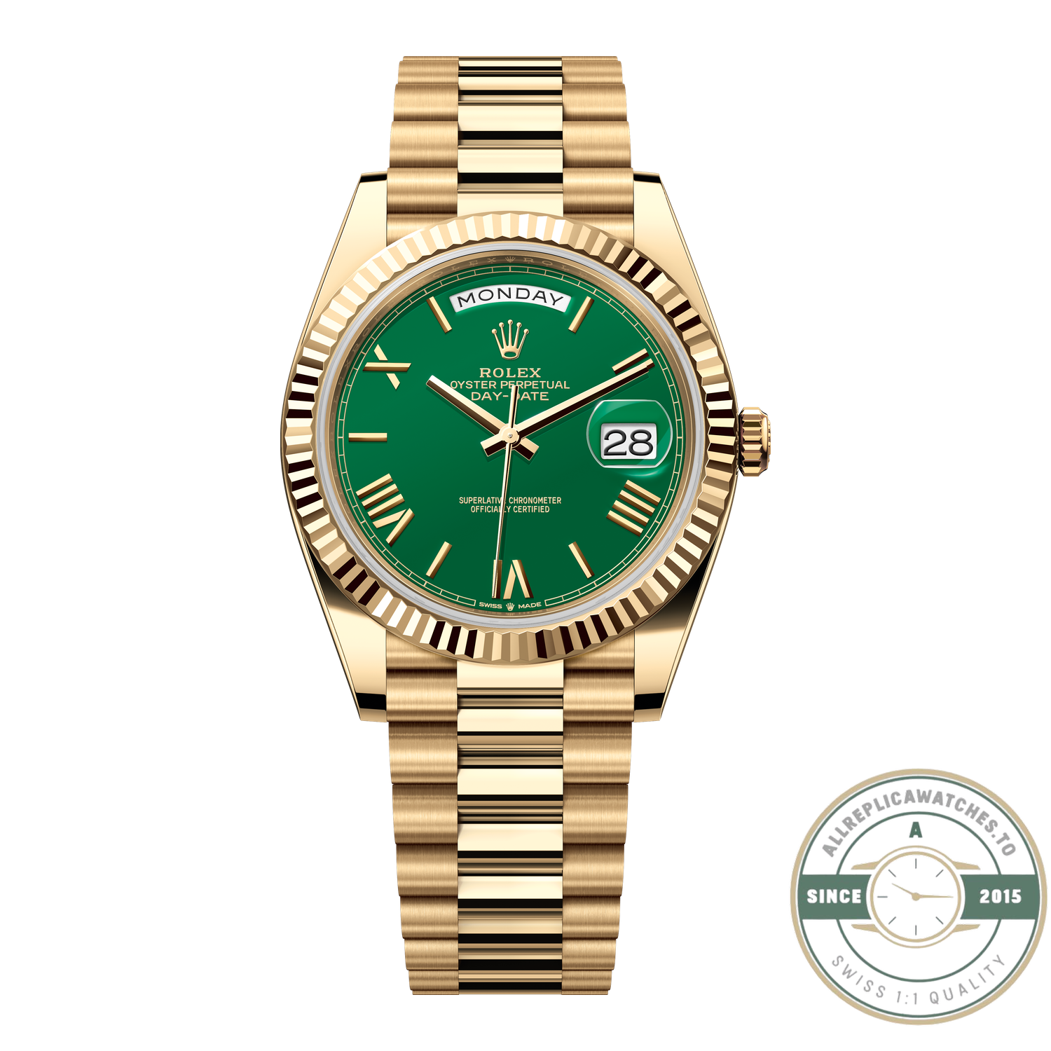 Replica Rolex Oyster Perpetual Day-Date 40mm, Ref.228238-0061 Green Dial - Image 1