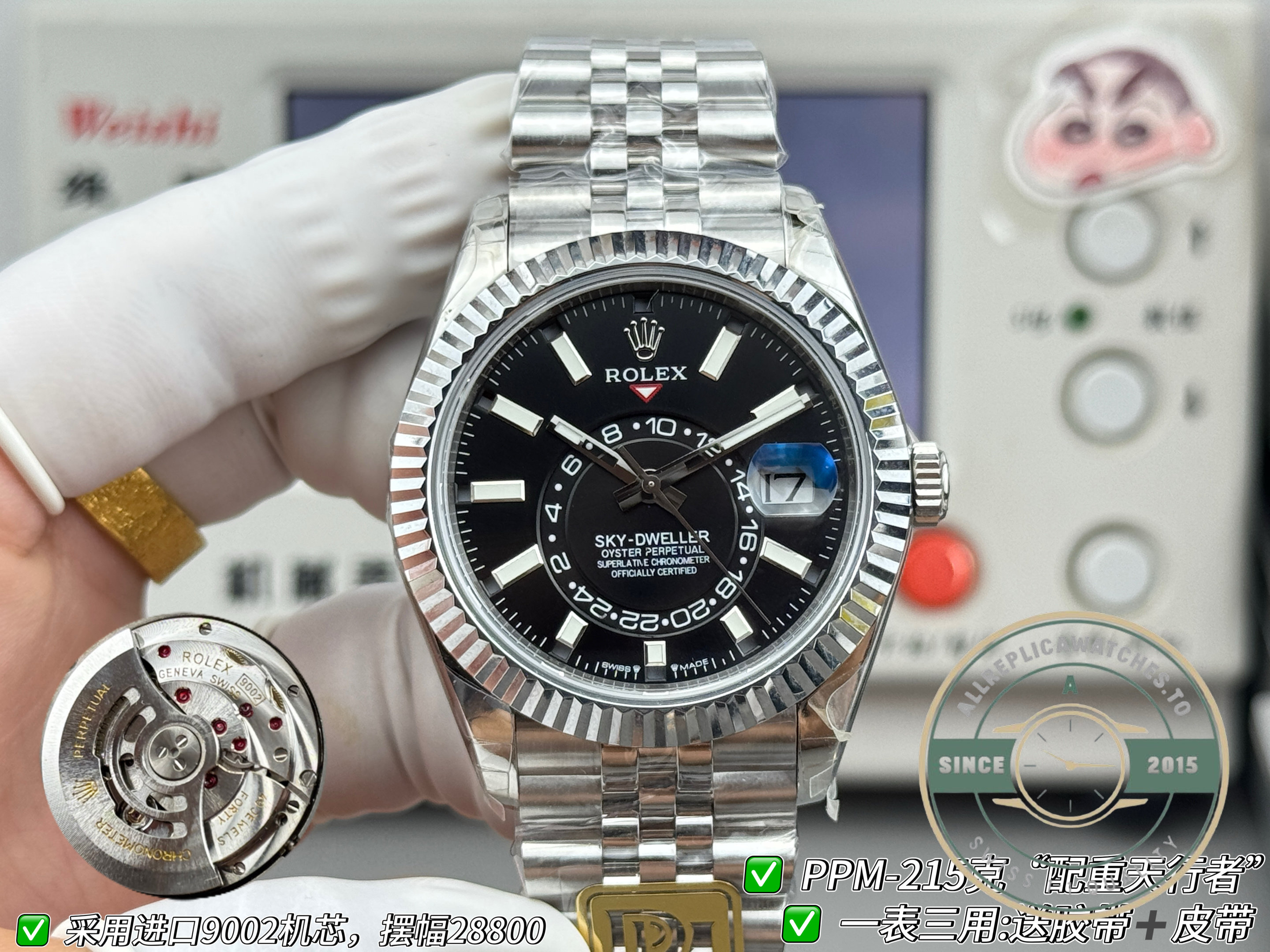 Rolex Sky-Dweller 336934 Black Dial Jubilee replica – photo 3