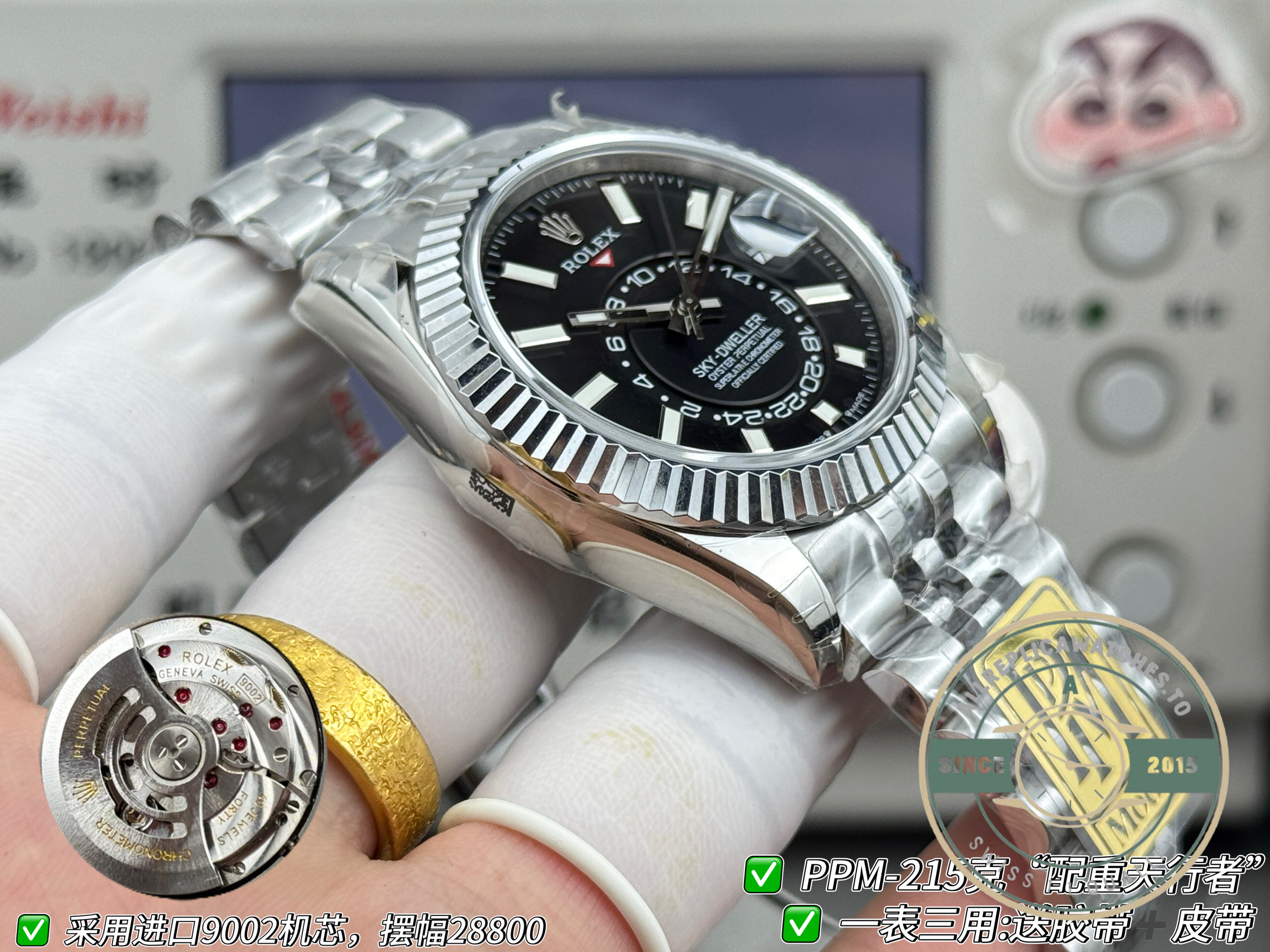 Rolex Sky-Dweller 336934 Black Dial Jubilee replica – photo 7