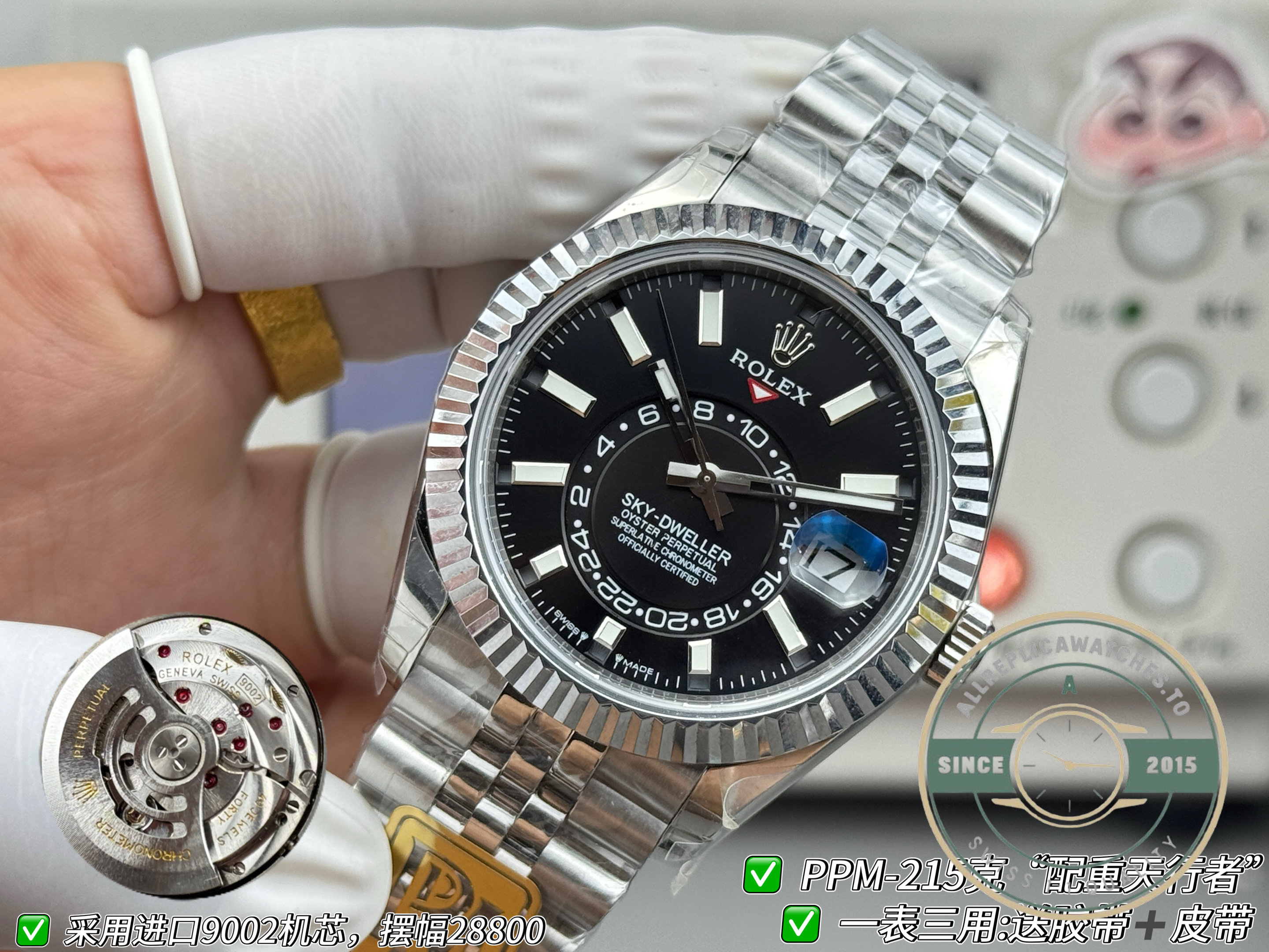 Rolex Sky-Dweller 336934 Black Dial Jubilee replica – photo 10