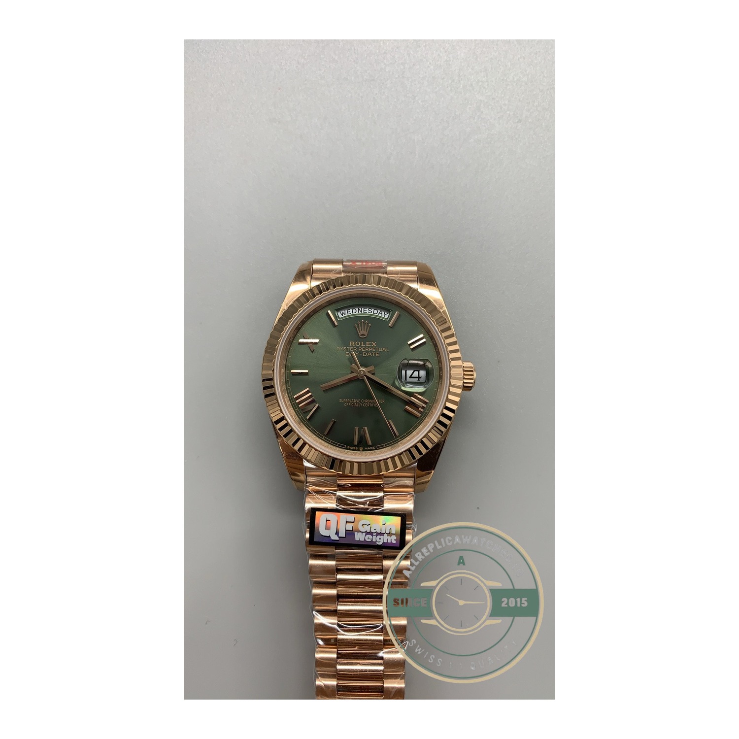 Rolex 228235-0025 Day-Date 40 Everose Olive Roman - Image 24