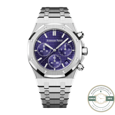 Audemars Piguet Royal Oak Chronograph 26240BC replica, white gold look – front view