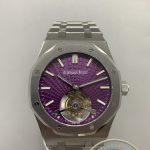 Super Clone Audemars Piguet Royal Oak Flying Tourbillon 37mm Steel Purple Dial Ref.26660ST.OO.1356ST.01 - Thumbnail Image 2