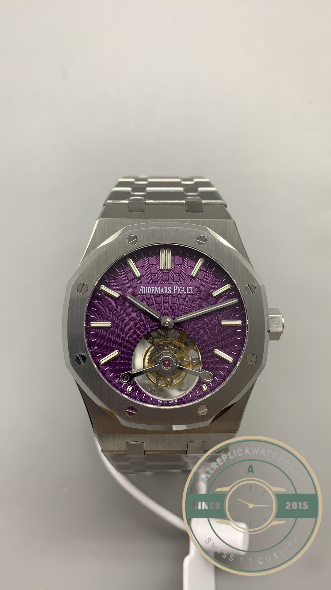 Super Clone Audemars Piguet Royal Oak Flying Tourbillon 37mm Steel Purple Dial Ref.26660ST.OO.1356ST.01 - Image 2