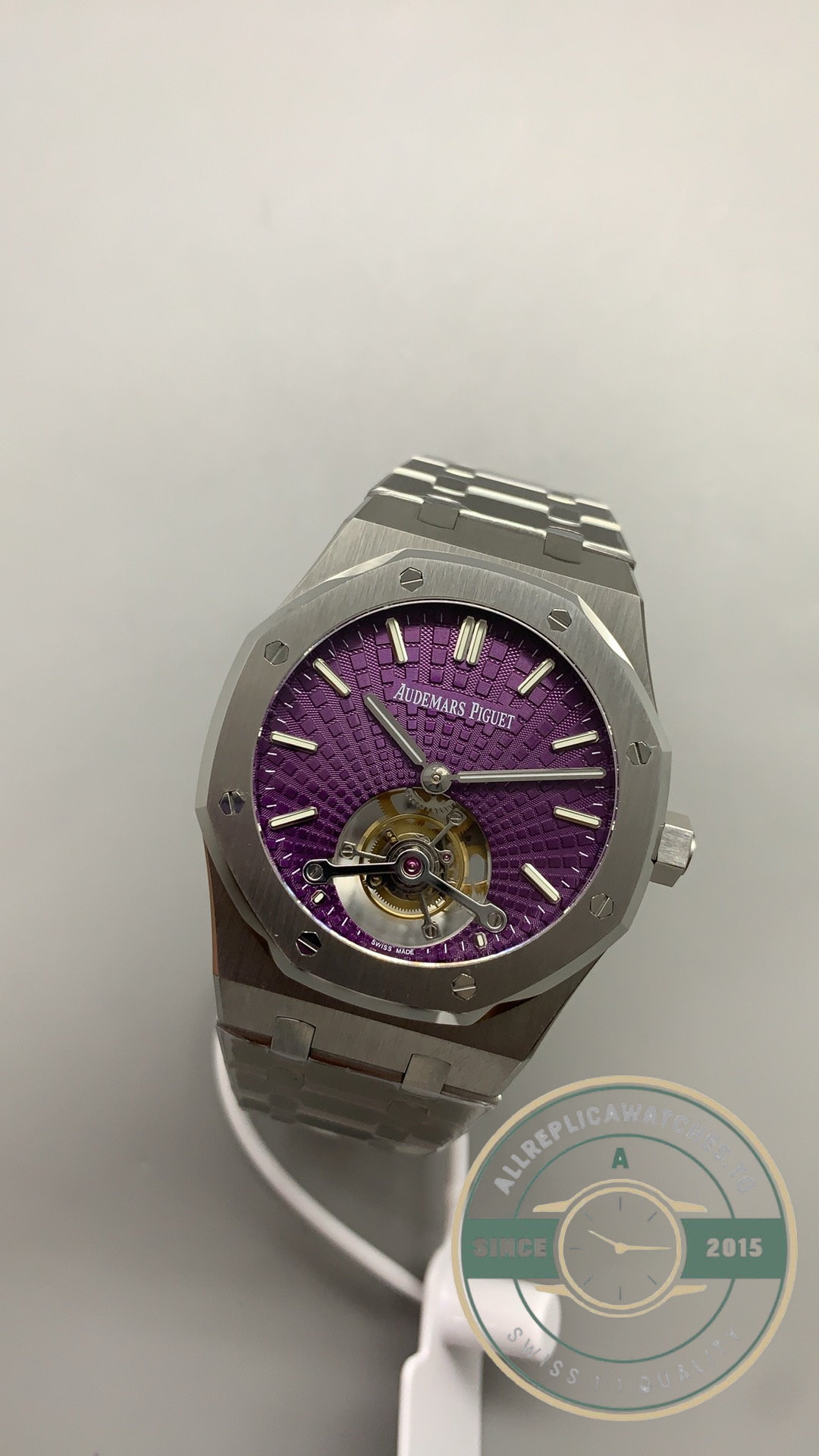 Super Clone Audemars Piguet Royal Oak Flying Tourbillon 37mm Steel Purple Dial Ref.26660ST.OO.1356ST.01 - Image 3