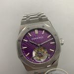 Super Clone Audemars Piguet Royal Oak Flying Tourbillon 37mm Steel Purple Dial Ref.26660ST.OO.1356ST.01 - Thumbnail Image 4