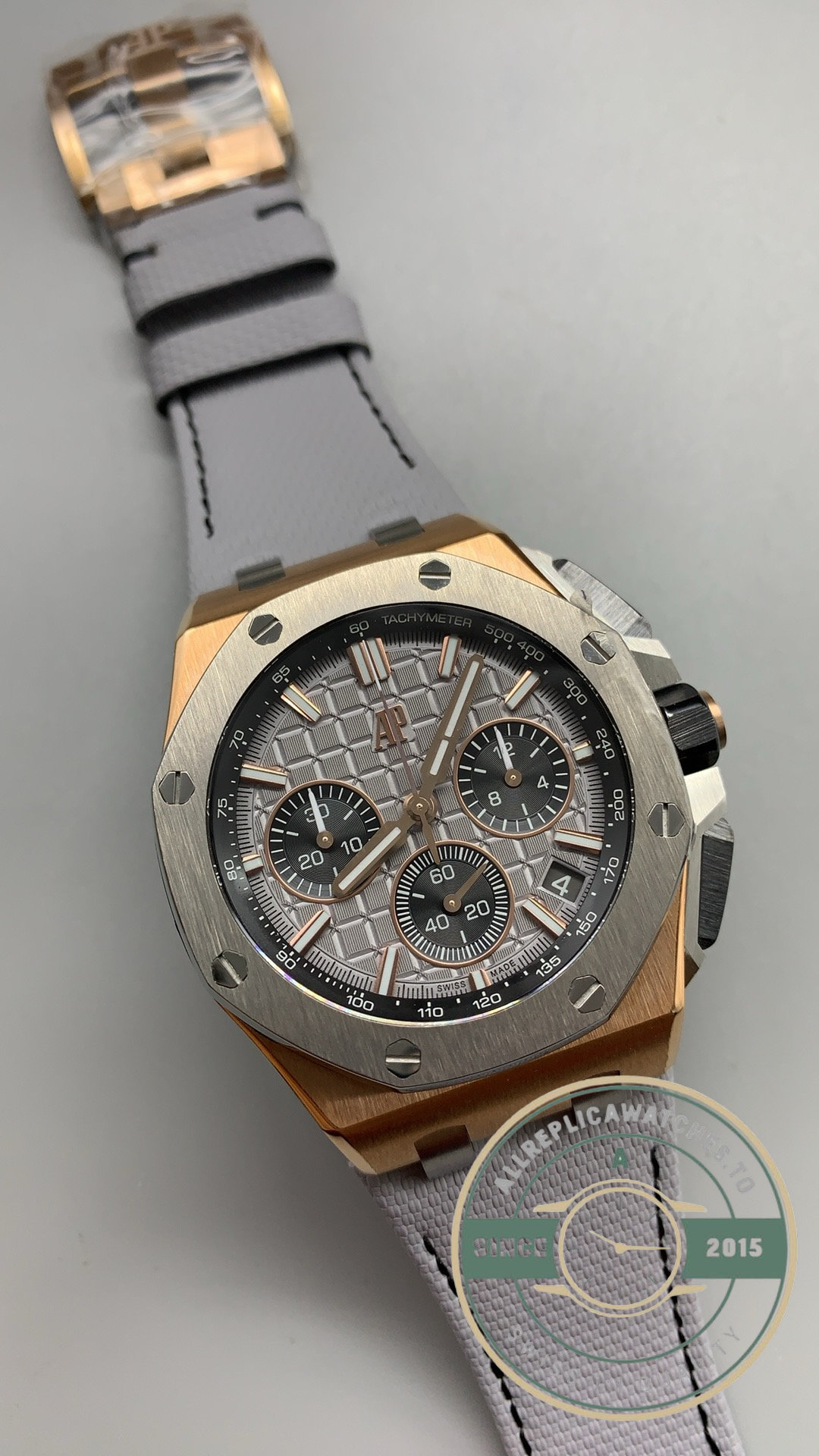 Super Clone Audemars Piguet Royal Oak Offshore Chronograph 42mm Rose Gold Interchangeable Ref.26420OI.OO.A015VE.01 - Image 4