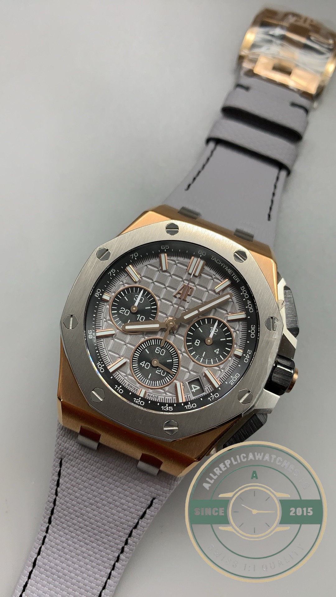Super Clone Audemars Piguet Royal Oak Offshore Chronograph 42mm Rose Gold Interchangeable Ref.26420OI.OO.A015VE.01 - Image 5