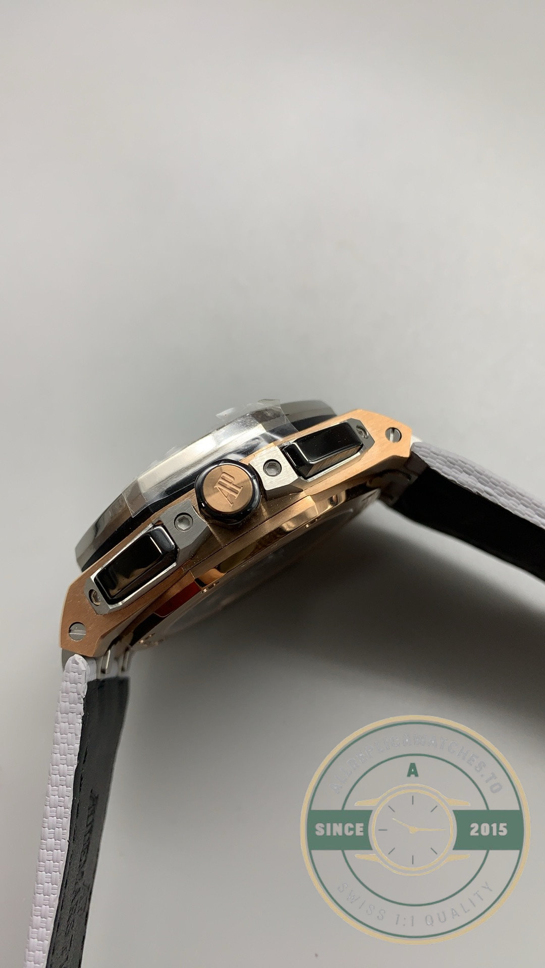 Super Clone Audemars Piguet Royal Oak Offshore Chronograph 42mm Rose Gold Interchangeable Ref.26420OI.OO.A015VE.01 - Image 6