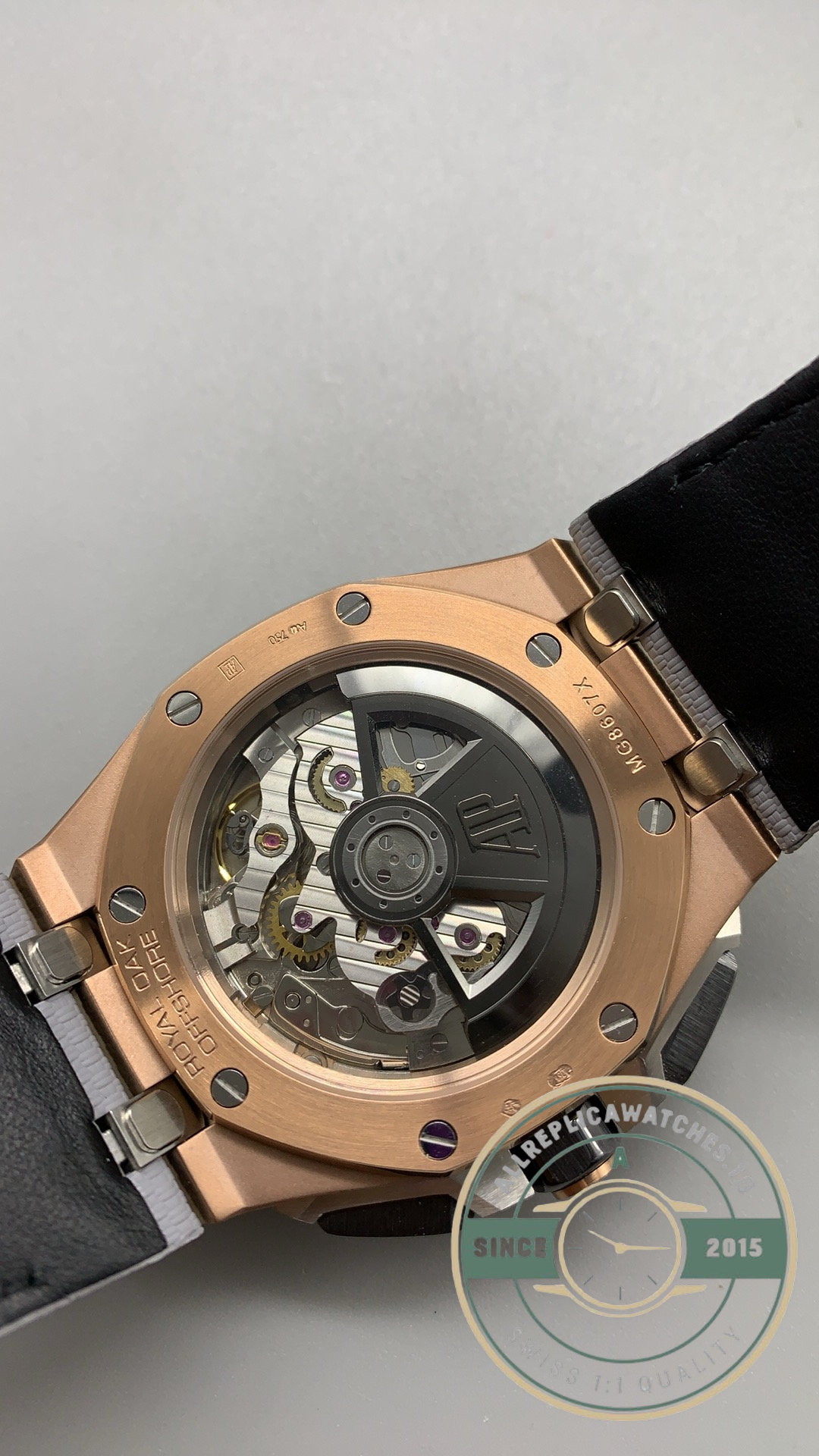 Super Clone Audemars Piguet Royal Oak Offshore Chronograph 42mm Rose Gold Interchangeable Ref.26420OI.OO.A015VE.01 - Image 8