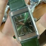 Cradle and lug detail showing how the steel Reverso case pivots inside its rectangular frame
