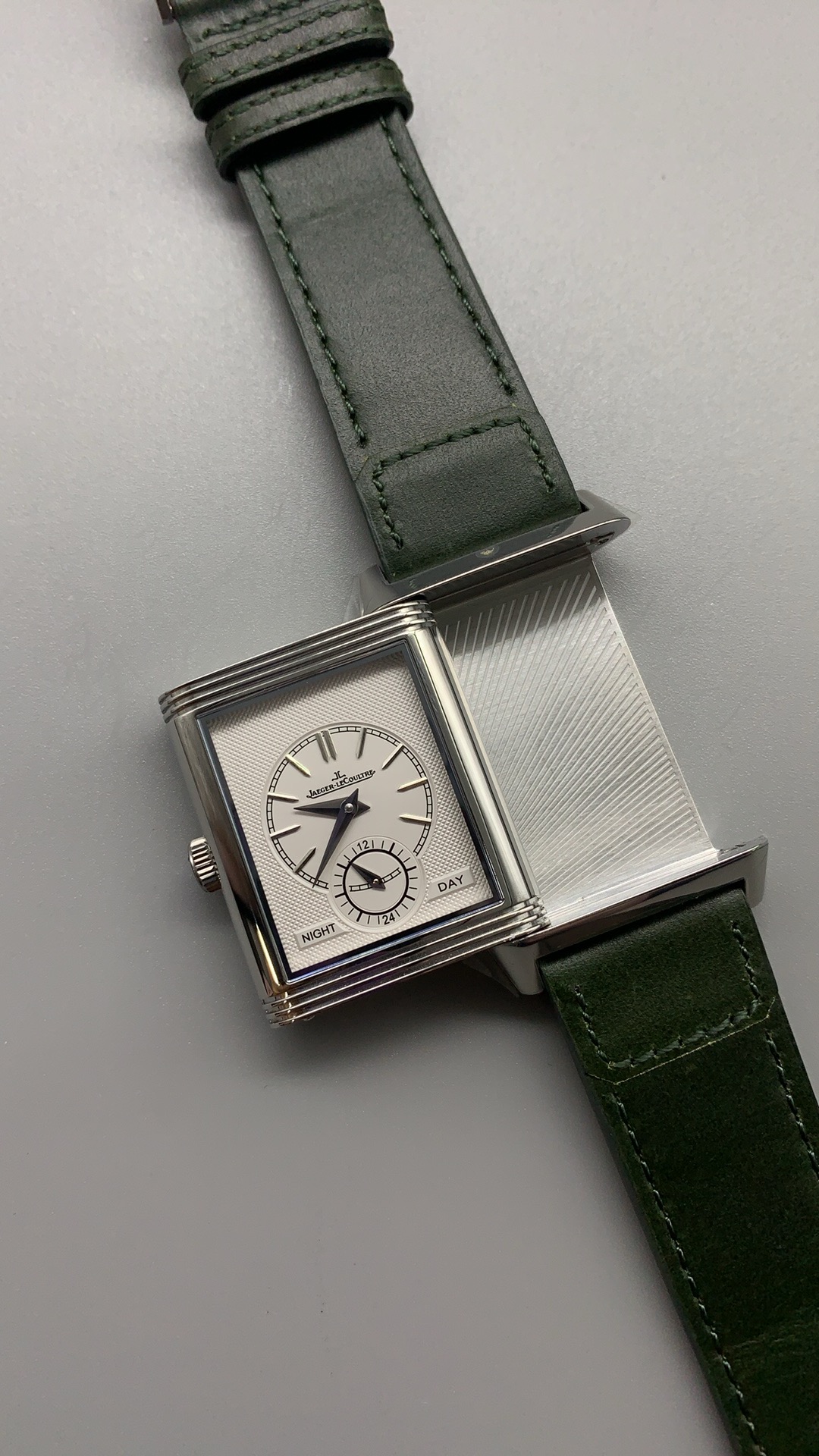 Blank steel reverse of the Monoface Reverso replica, left plain for engraving, with no second dial
