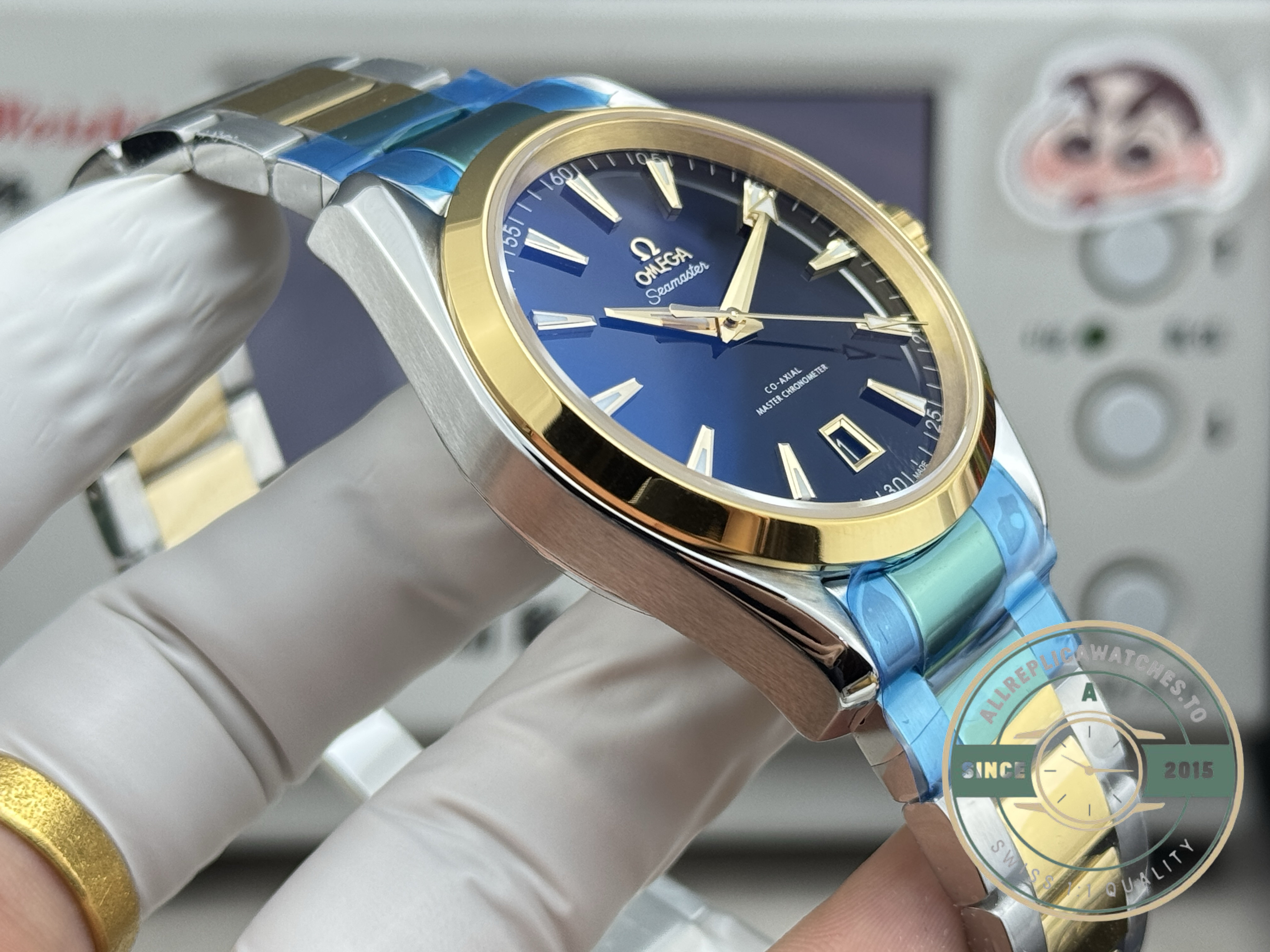 Black dial on the 41mm Omega Seamaster Aqua Terra, clone build with nothing added