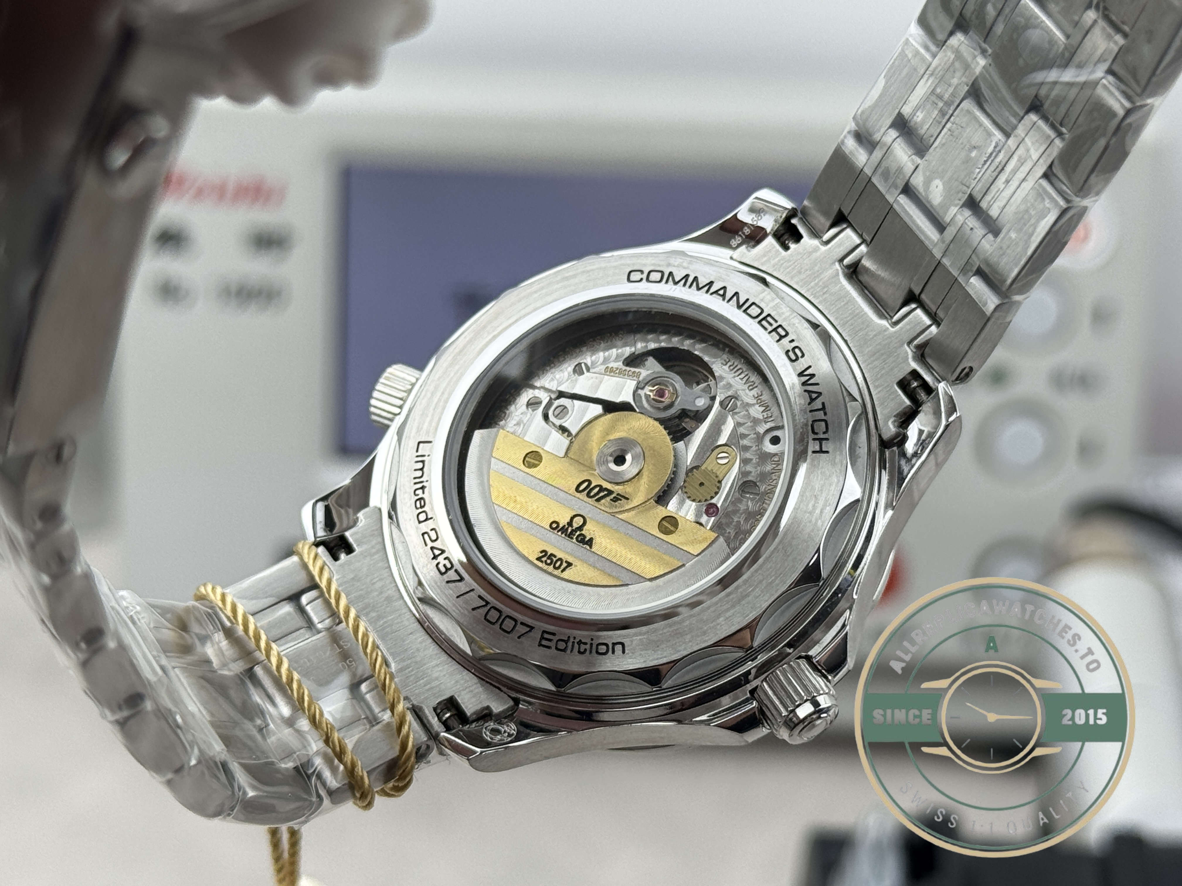 Replica Omega Seamaster Diver 300M Commander's Watch running the JF clone 2500 automatic