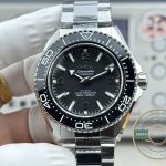 42mm diameter Omega Planet Ocean 600M super clone, black dial over a dive-ready case